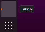 Icône Laurux vide dans le dashboard Ubuntu